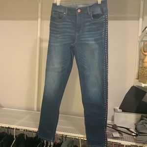 Slim beaded jeans